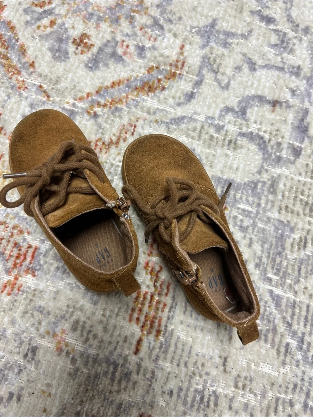 GAP Kids Suede Lace-Up/Zipper Ankle Boots